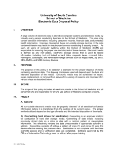 Electronic Data Disposal Policy - Office of Information Technology
