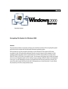 Using the Encrypting File System
