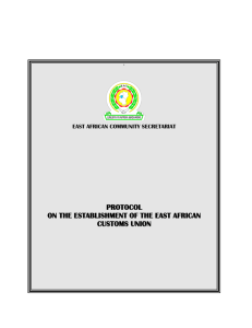 Protocol on the Establishment of the East African Customs Union