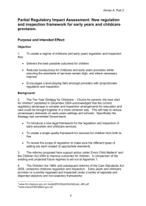 Regulation and Inspection - Department for Education