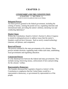Chapter 2 - Class Notes Citizenship - Constitution