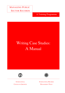 Writing Case Studies - International Records Management Trust