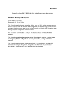 Appendix 1 Council motion 6 (11/12/2014): Affordable Housing on