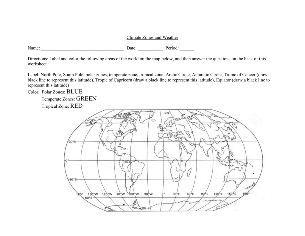 Climate Zones And Weather