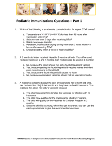Exam Pediatric Immunizations