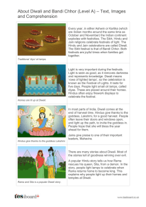 About Diwali - Text, Images and Comprehension (Reading Level A)