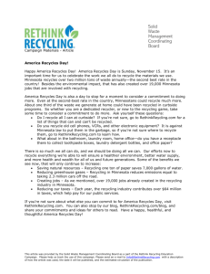 America Recycles Day Article