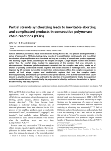 Partial strands synthesizing leads to inevitable aborting and