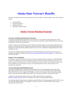 Veteran State Benefits – AK