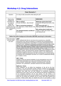 Workshop 4: Drug Interactions