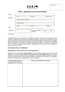 Appendix 2: Proposed Reaccreditation Form