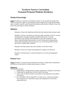 Newborn Nursery Curriculum