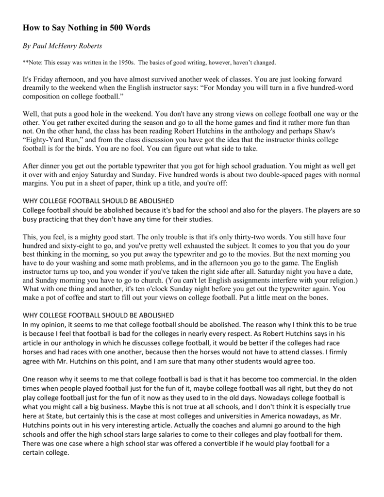  Five Hundred Word Essay How To Write A 500 Word Essay 2022 10 31