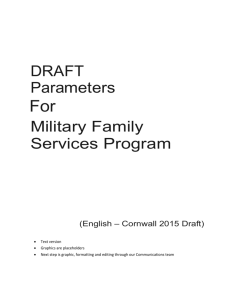 The Military Family Services program model visually depicted below