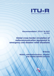 RECOMMENDATION ITU-R M.1637 - Global cross
