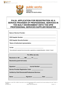 PA-24: Application for Registration as a Service Provider
