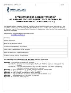 Application for Accreditation of an AFC Program in