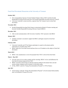 Fossil Fuel Divestment Timeline and Statement