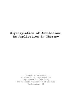Glycosylation of Antibodies: An Application in Therapy