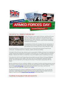 100 DAYS TILL ARMED FORCES DAY Today (Thursday) marks