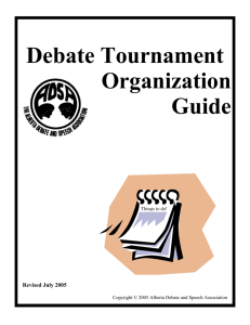 Debate Tournament Organization Guide