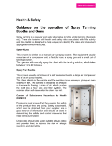 Guidance on the Operation of Spray Tanning Booths and Guns