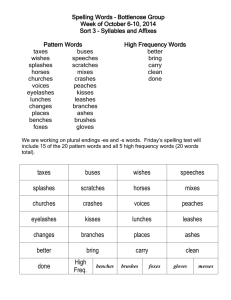 Spelling Words – Spotted Group