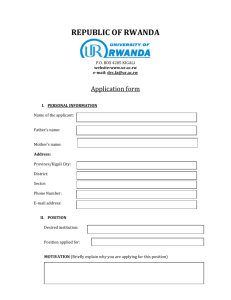 Application form received by