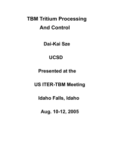 TBM Tritium Processing - UCLA - Fusion Science and Technology