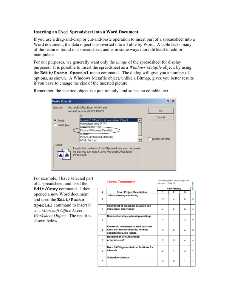 How To Make An Excel Spreadsheet Into A Word Doc