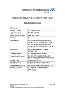 Information Security & Data Protection Policy