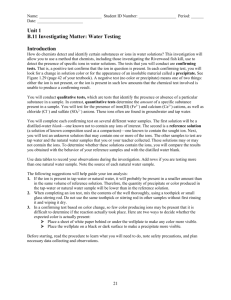 water testing lab document