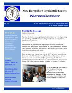 November 2012 Newsletter  - New Hampshire Psychiatric
