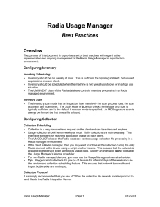 Radia Usage Manager