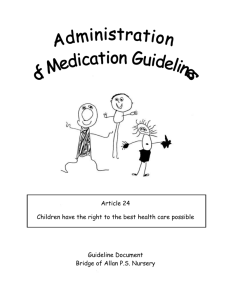 Administration of Medication Guidelines