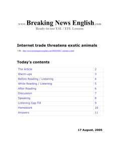 Internet trade threatens exotic animals