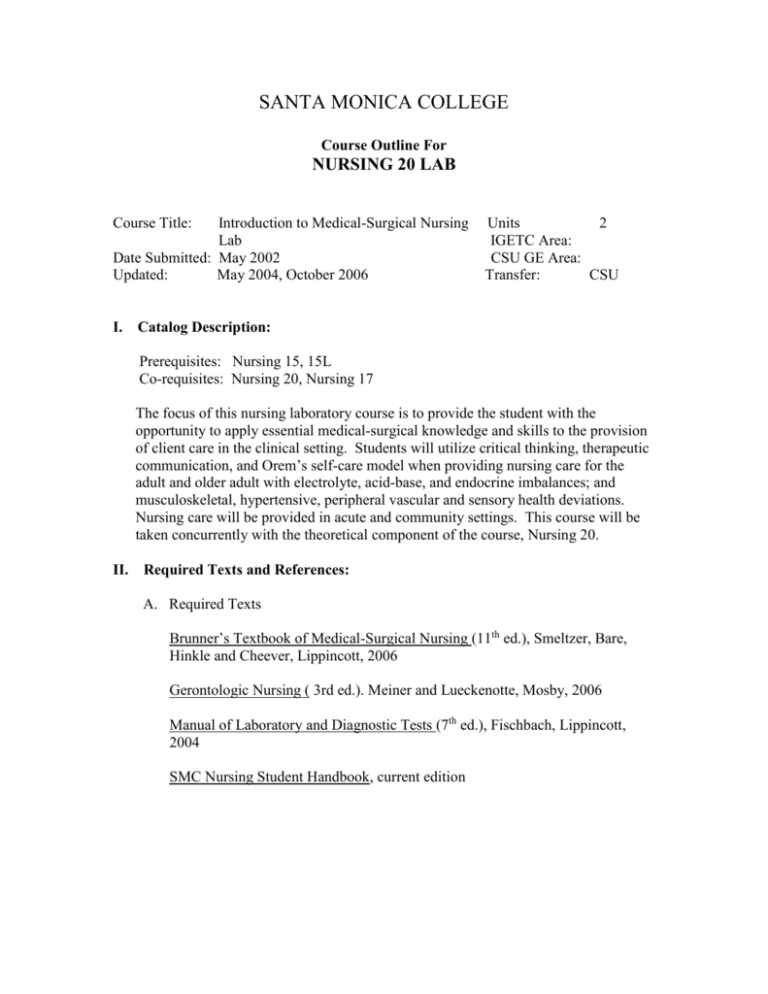 SANTA MONICA COLLEGE