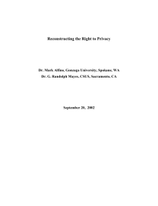 Reconstructing the Right to Privacy