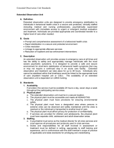 Extended Observation Unit Standards