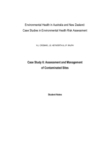 A Case Study in Environmental Health Risk Assessment and