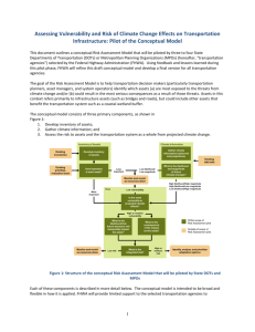 Pilot of the Conceptual Model - AASHTO Resilient and Sustainable