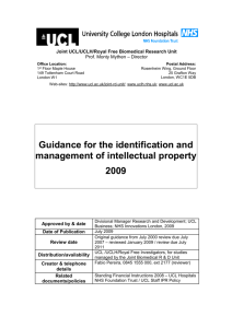 Guidance for the Identification and Management of intellectual