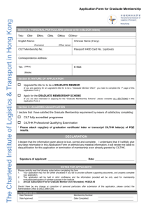 Application Form for Graduate Membership Scheme