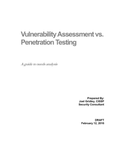 Vulnerability Assessment vs. Penetration Testing
