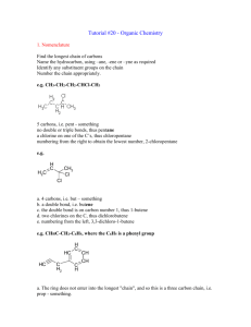 Tutorial #20 - Organic Chemistry