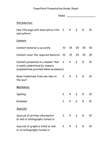 Grade Sheet for PowerPoint Projects ()