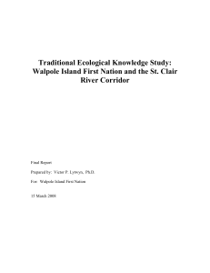 Walpole Island First Nation and the St. Clair