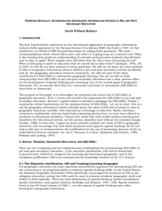 thinking spatially: incorporating geographic information science in