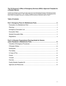 Evacuation Plan Template