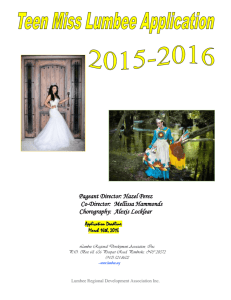 Teen Miss Lumbee Pageant Application
